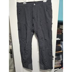 Kuhl Pants Mens 36x30 Charcoal Deceptr Nylon Stretch Hiking Flat Front Pockets